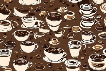coffee cup vector Coffee icon collection - vector outline illustration and silhouette