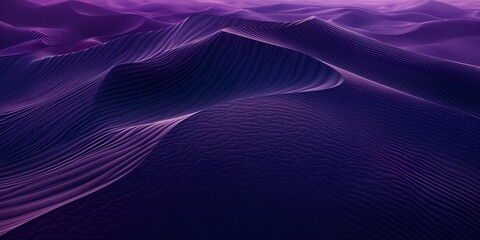 Otherworldly abstract purple desert sand in unexpected colors with wavy dunes