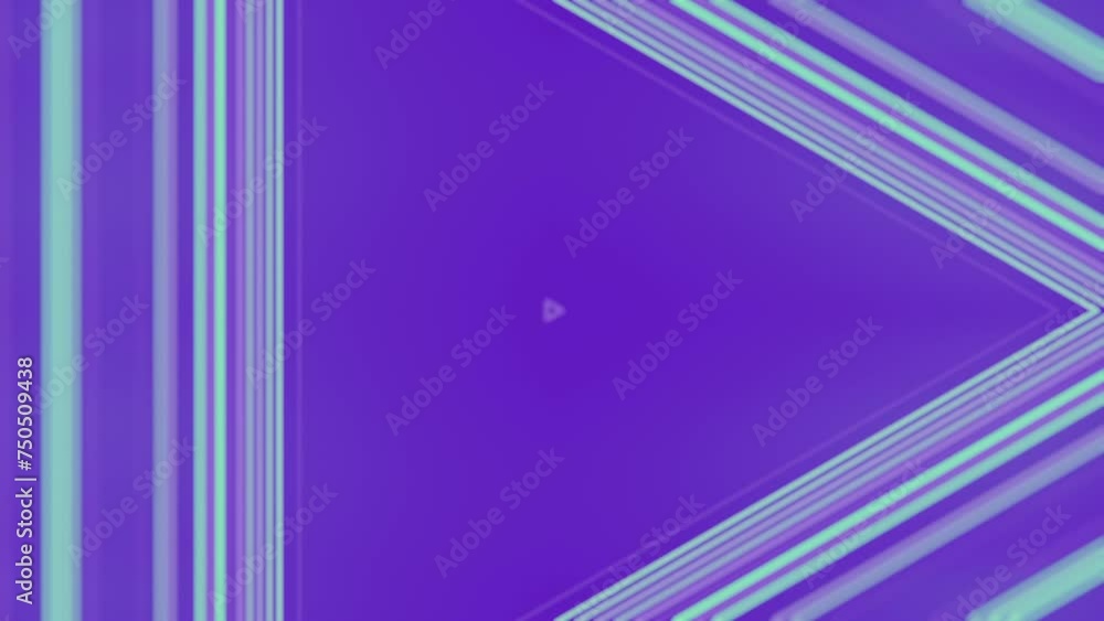 Leinwandbilder Triangular burning stripes in bright neon color. 3d rendering loop animation 4K