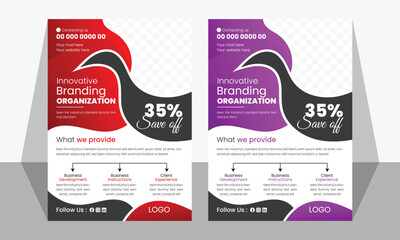 Professional modern  flyer design templet vector