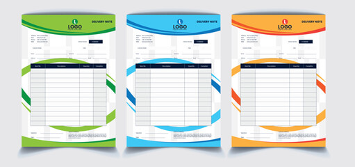 Delivery Note pad Design 