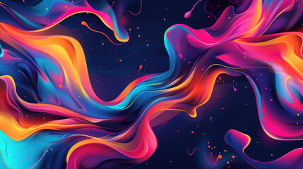 Abstract creative background. Abstract shapes, flowing, swirling, ideal for the phone screensaver in purple, blue, orange and pink