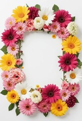 frame of flowers