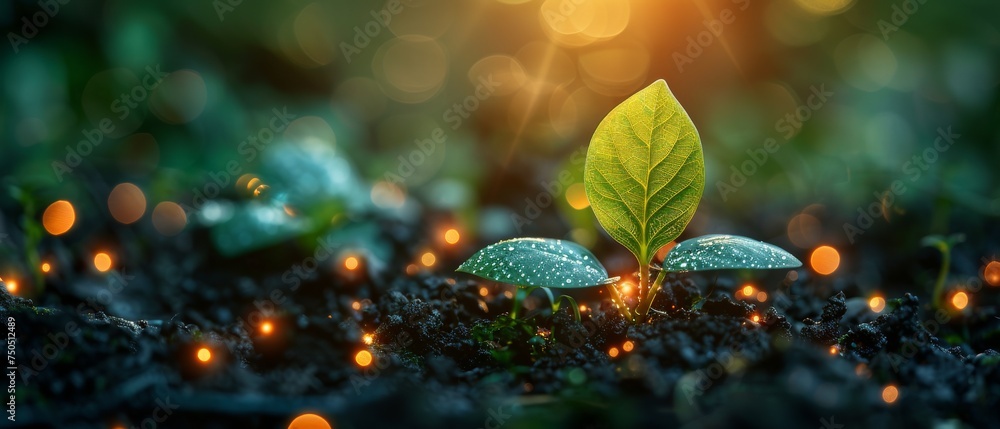 Aufkleber the concept of a global communication network. technology for the environment. sustainable developme