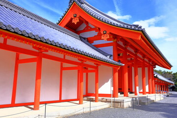 Kyoto Imperial Palace (Kyoto Gyoen National Garden) former Imperial family residence at Kyotogyoen, Kamigyo Ward, Kyoto, Japan - obrazy, fototapety, plakaty