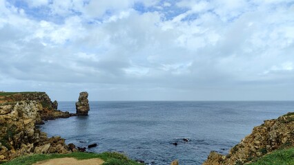 Rocky Seascape in the coast of Peniche, Portugal