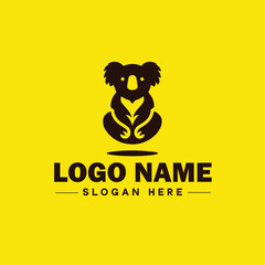 koala logo icon koala animal modern minimalist business logo editable vector