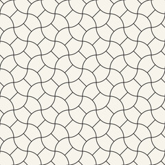 Naklejka premium Vector seamless pattern. Repeating geometric elements. Stylish monochrome background design.