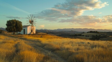 In Spain, windmills are used for producing electric power.