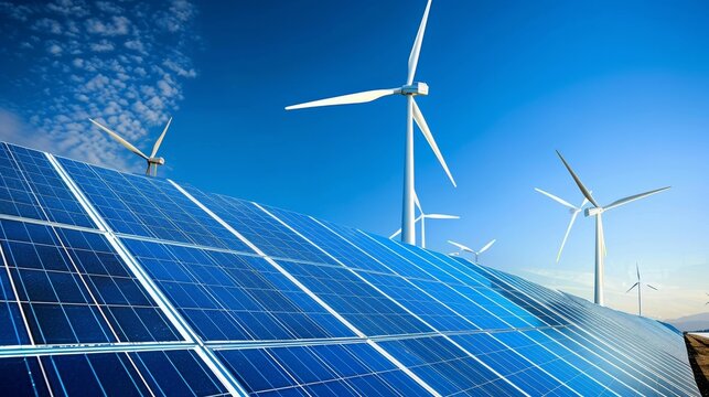 Equipment for the generation of solar and wind power