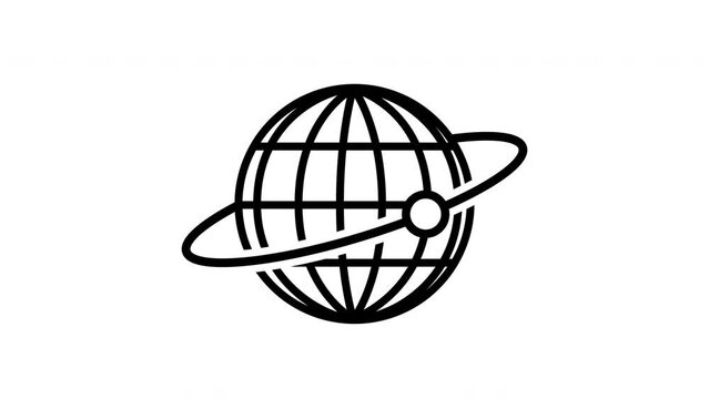 globe technology around the world animated