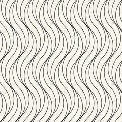 Vector seamless pattern. Repeating geometric elements. Stylish monochrome background design. - 750519602
