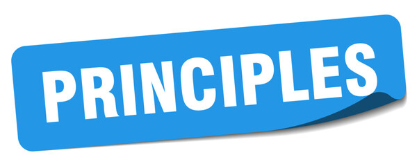 principles sticker. principles label