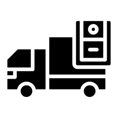 delivery truck glyph 