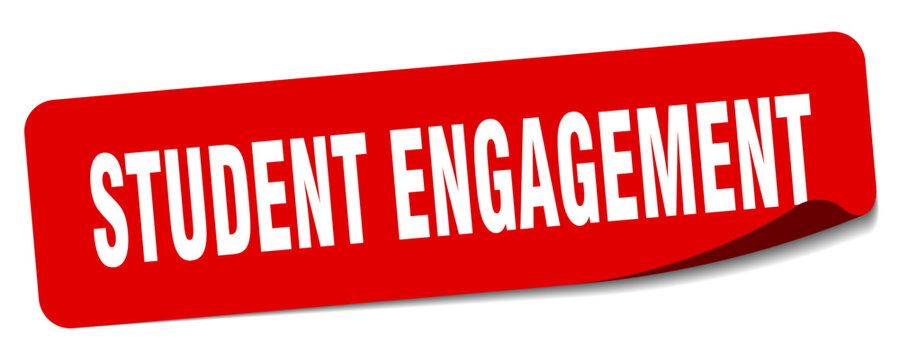 student engagement sticker. student engagement label