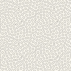 Vector seamless pattern. Repeating geometric elements. Stylish monochrome background design. - 750521644