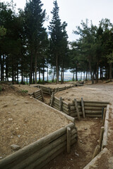 Preserved trenches at Lone Pine, Anzac Cove, Gallipoli 