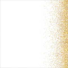 golden shimmering glitter explosion square shape frame with transparent background
