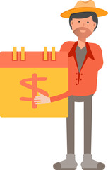 Farmer Character and Payment Date Calendar
