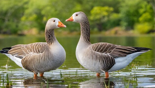 ross geese pair