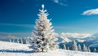 beautiful white christmas tree background