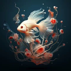 Fotobehang goldfish in aquarium © Ahmad