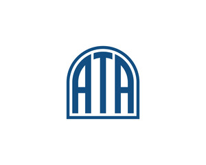 ATA logo design vector template
