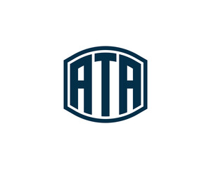ATA logo design vector template