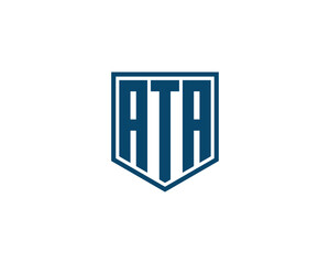 ATA logo design vector template