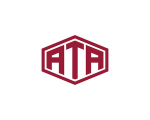 ATA logo design vector template