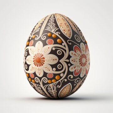egg. Ethnic and folk painting. Easter. Painting traditional Easter eggs Pysanka. Workshop with special tools masking lines out with wax