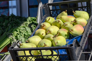 pears in a box near a store in Cyprus 1
