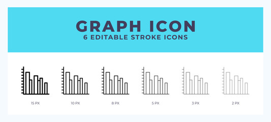 Graph line icon. For web. And mobile app. Vector illustration.