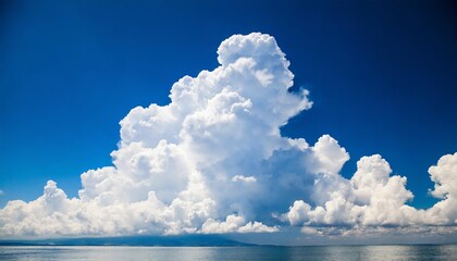 white heap clouds in the blue sky