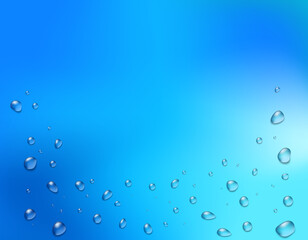 水滴のあるフレーム　青　4