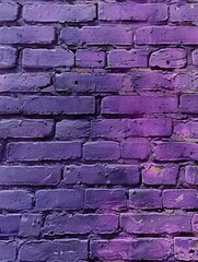 The ultraviolet tones of this brick wall evoke a sense of creativity and the unconventional, with a texture that invites touch.