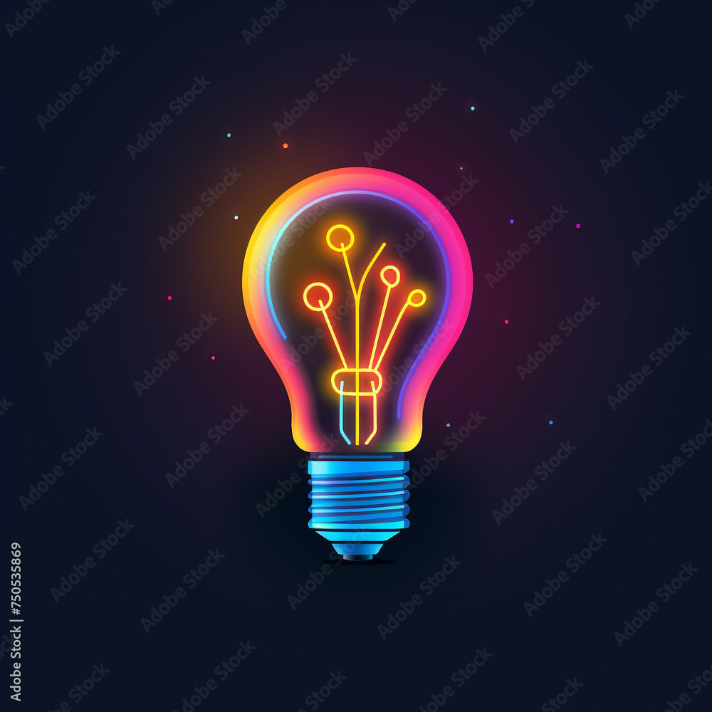 Poster glowing bulb