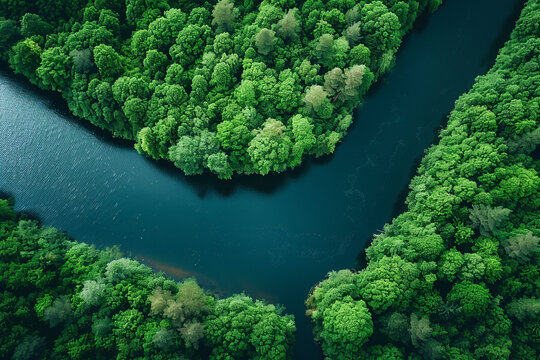 a river in the middle of a tropical forest