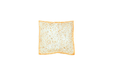 Whole Wheat bread sliced isolated on white background, whole grain bread