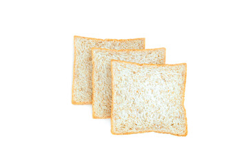 Whole Wheat bread sliced isolated on white background, whole grain bread