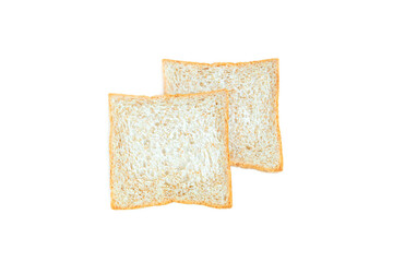 Whole Wheat bread sliced isolated on white background, whole grain bread