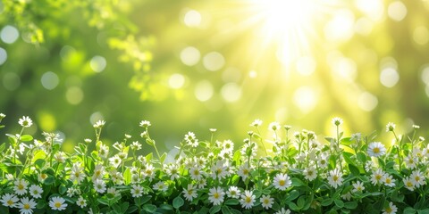 Obraz na płótnie Canvas spring summer background with bright beautiful flowers