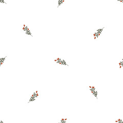 Minimal seamless floral pattern - 750540004