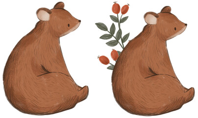 Cute bear illustration - 750540062