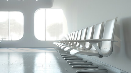 A new Auditorium chair design, clean and simple design, innovative design. Generative AI.
