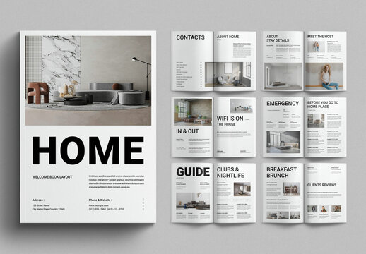 Welcome Book Template Design Layout