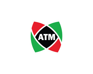 ATM logo design vector template