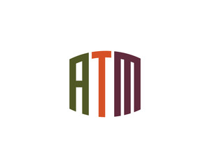 ATM logo design vector template