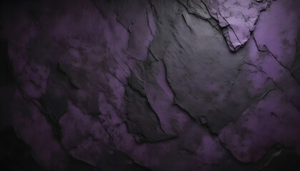 Naklejka premium purple texture background. dark wall backdrop wallpaper, dark tone, black or dark gray rough grainy stone texture background, Black background with texture grunge, old vintage marbled stone wall