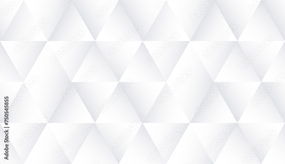 Leinwandbilder luxury geometric polygonal abstract white and silver grey background. modern elegant gradient mosaic